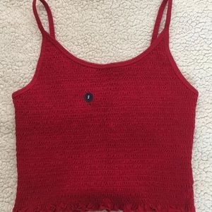 hollister red tank top